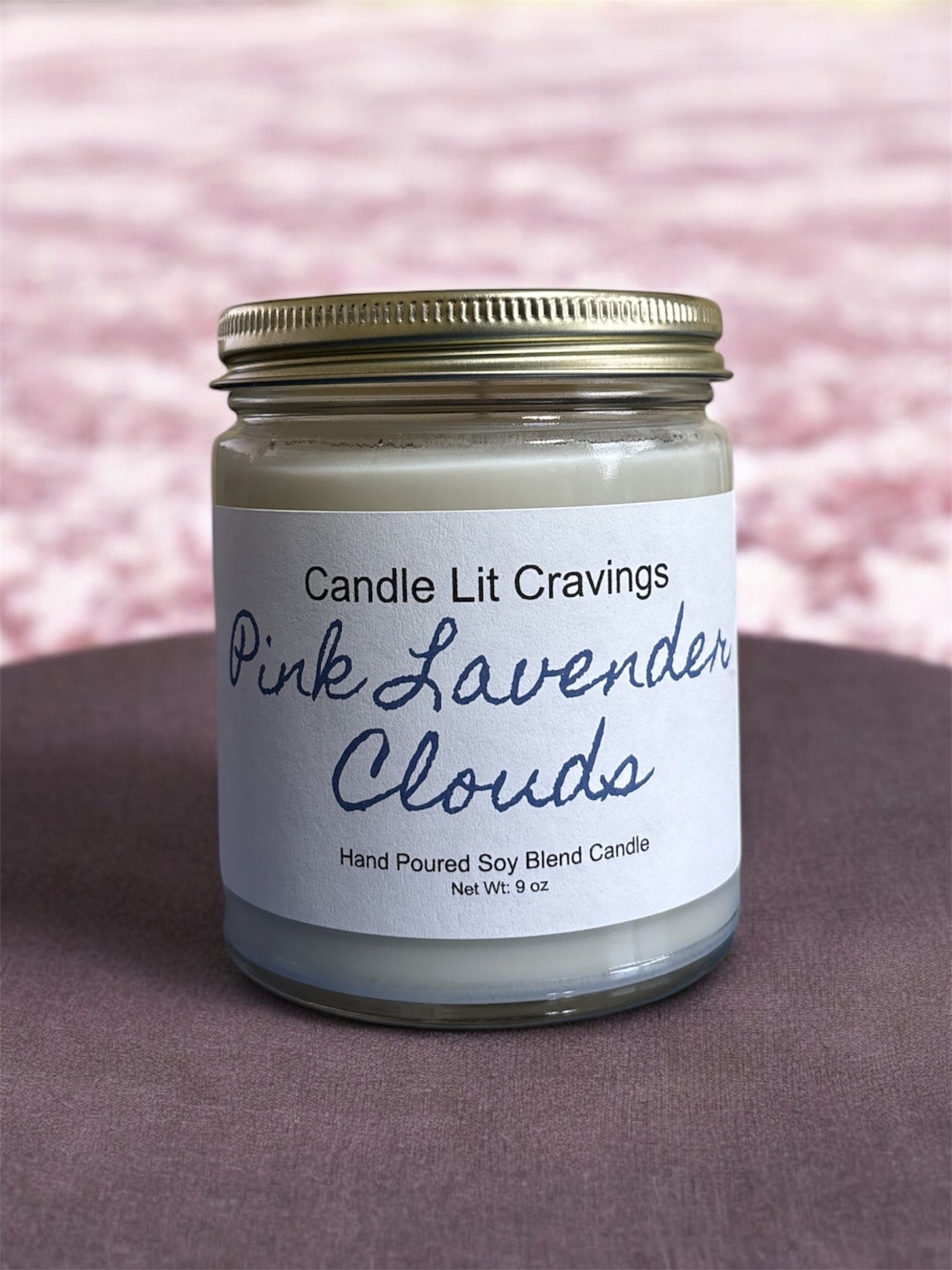 Pink lavender Clouds Candle