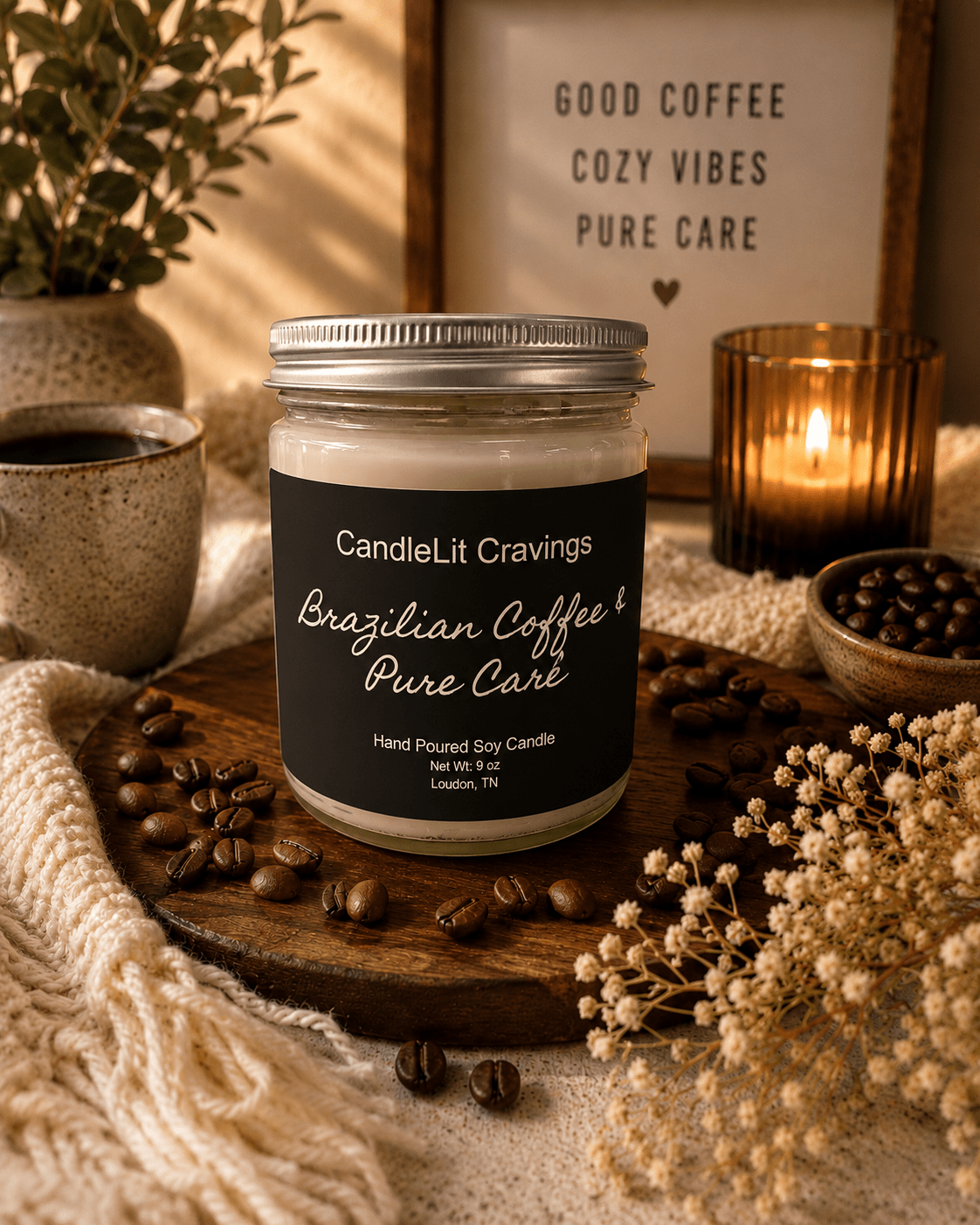 Brazilian Coffee and Pure CaneCandle Lit Cravings