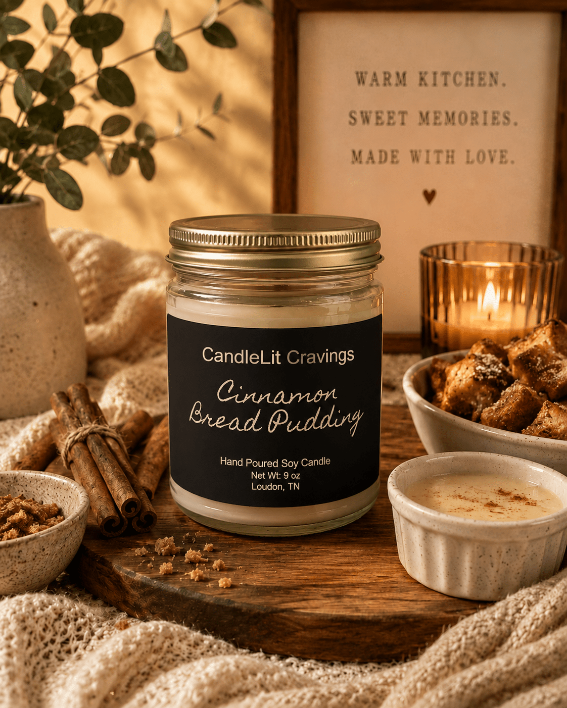 Cinnamon Bread PuddingCandle Lit Cravings